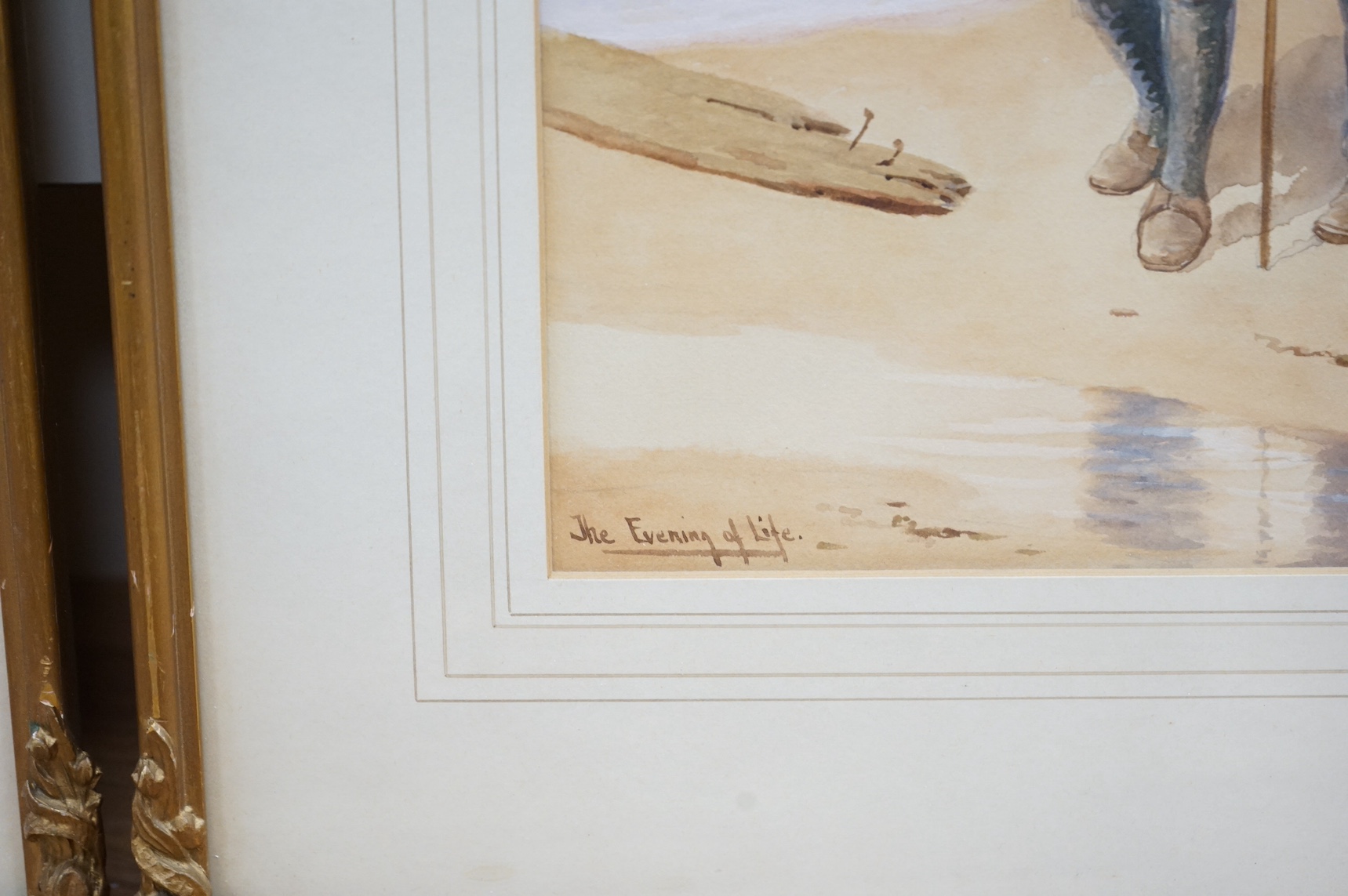 Rose Douglas (1893-1998), two Cornish watercolours, comprising 'The Evening of Life' and 'When the Lifeboat is Out', each signed, 34 x 24cm. Condition - fair